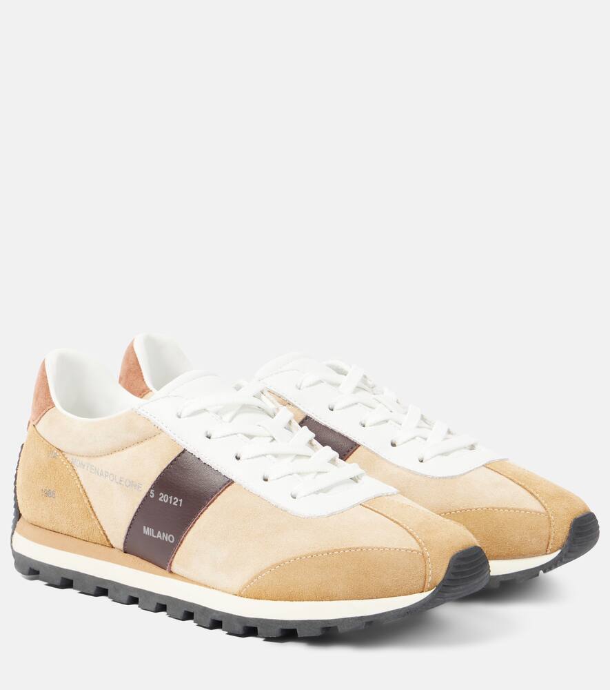 Кроссовки из замши с кожаными вставками Hogan, C013+C805+-Brown