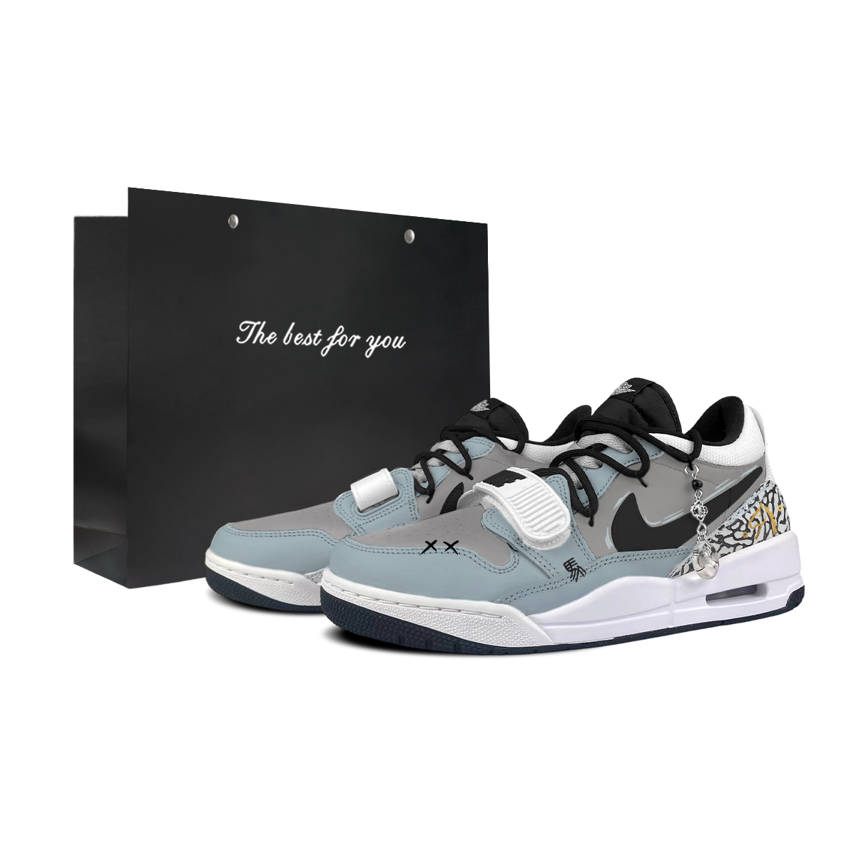 

Jordan Legacy 312 Abrasion Resistant Low top Vintage Basketball Shoes Unisex Gray