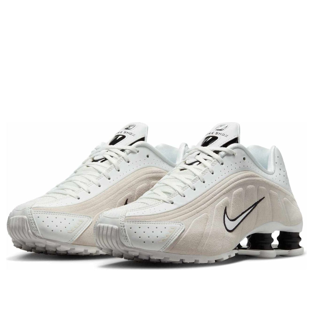 Кроссовки (WMNS) Nike Shox R4 'Summit White Light Orewood Brown' — фото 4