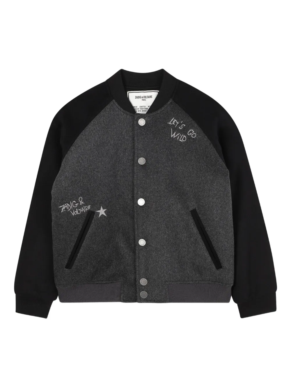 

Бомбер со вставками Zadig & Voltaire Kids, черный