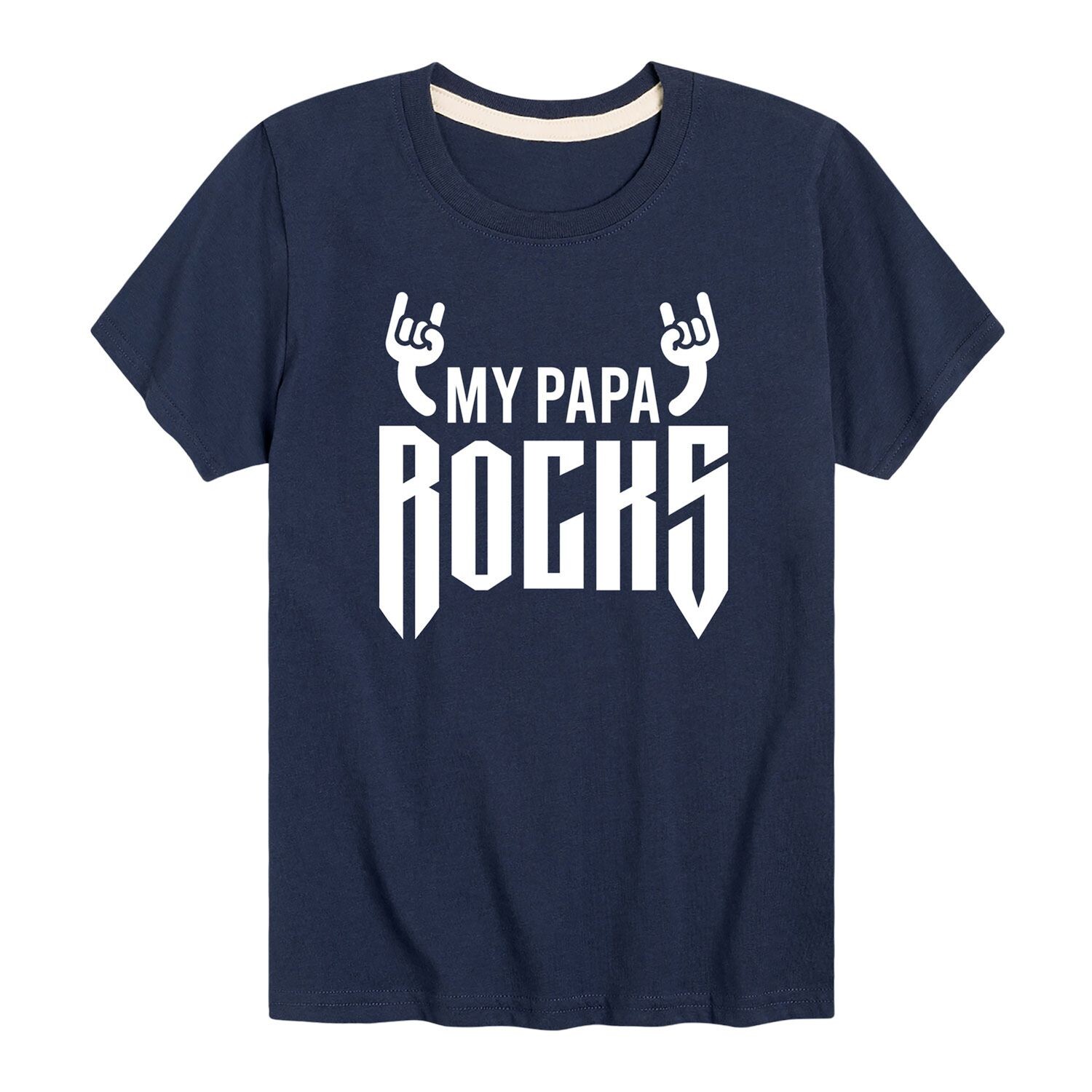 

Футболка с рисунком My Papa Rocks для мальчиков 8–20 лет Licensed Character, синий