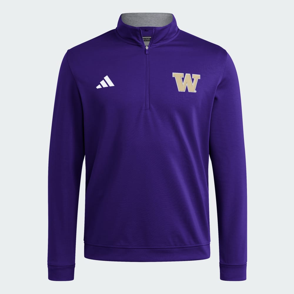 

Толстовка Adidas Washington Huskies Coaches Elevated Golf Quaterzip, цвет Collegiate Purple/Team Sand