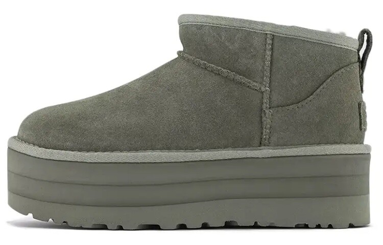 Ботинки зимние женские UGG Classic Ultra Mini, зеленый