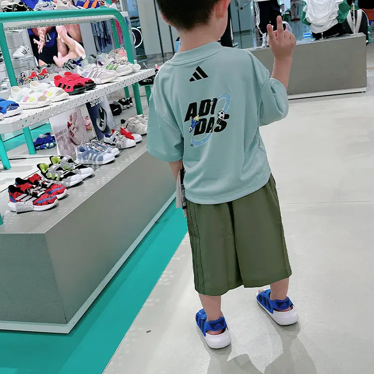 Adidas Повседневная спортивная одежда SS25 Green для детей 3-7 лет — фото 4