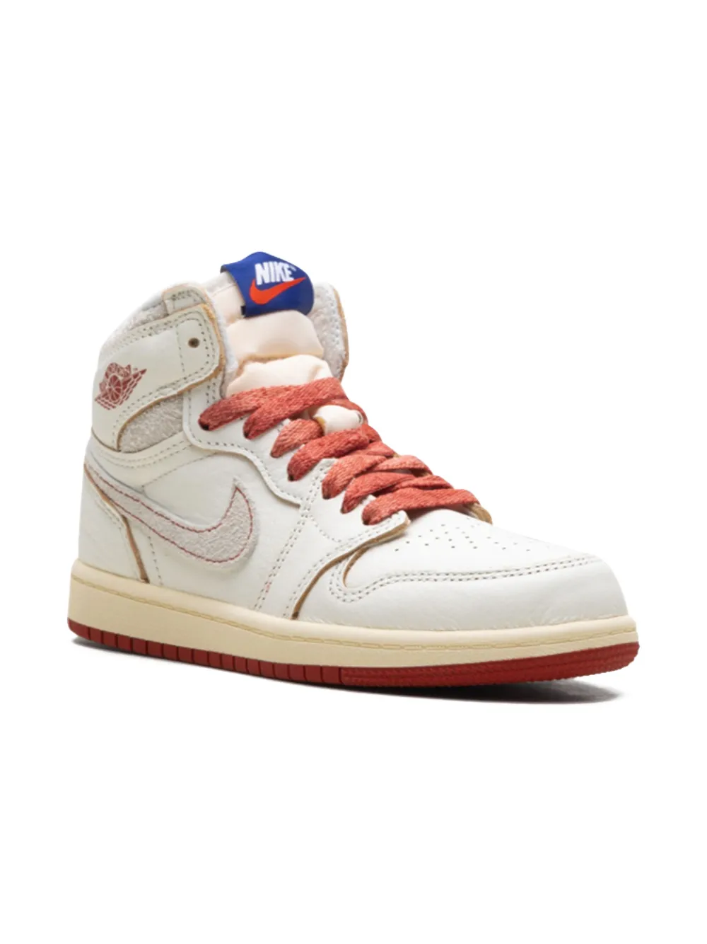 

Кроссовки Air Jordan 1 High Rare Air - Sail/Cinnabar/Light Bone Jordan Kids, белый