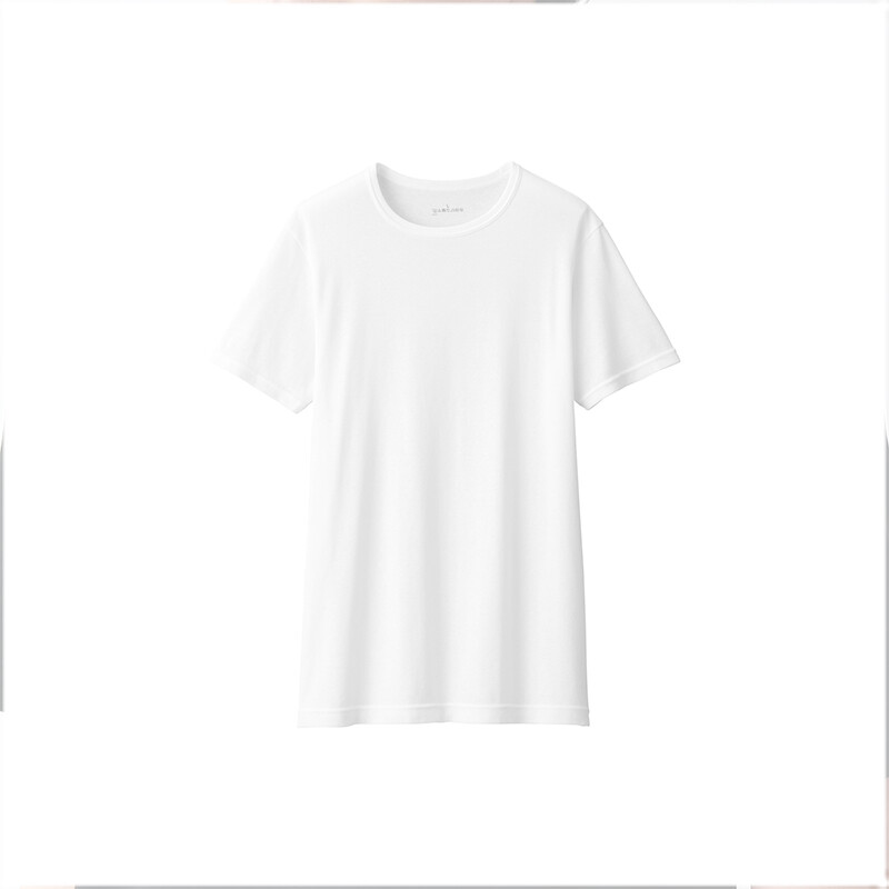 

Футболка мужская Muji с короткими рукавами и круглым вырезом, светло-бежевый