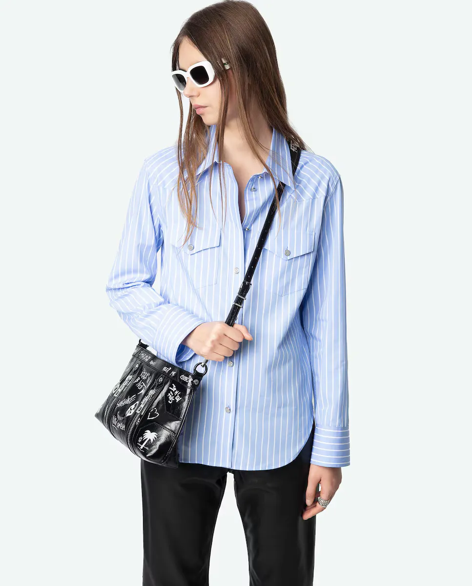 

Thelma Женская рубашка в полоску с длинным рукавом Zadig & Voltaire, синий