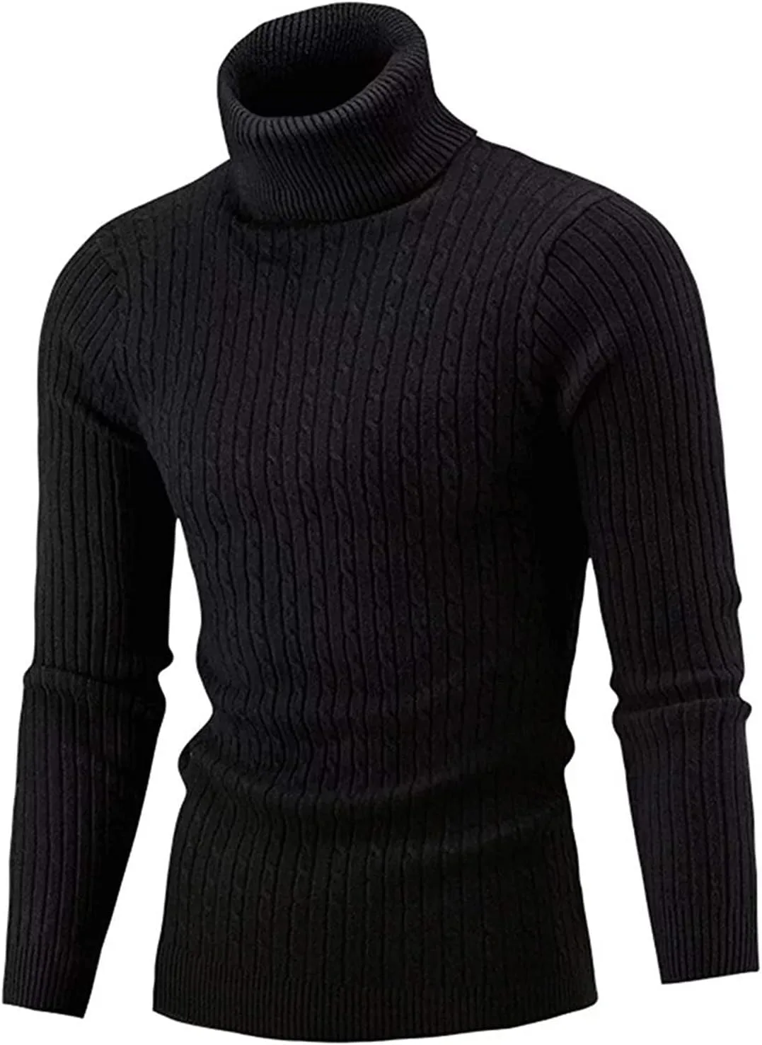 

Мужской свитер водолазка Casual Slim Fit с узором Twist QZH.DUAO