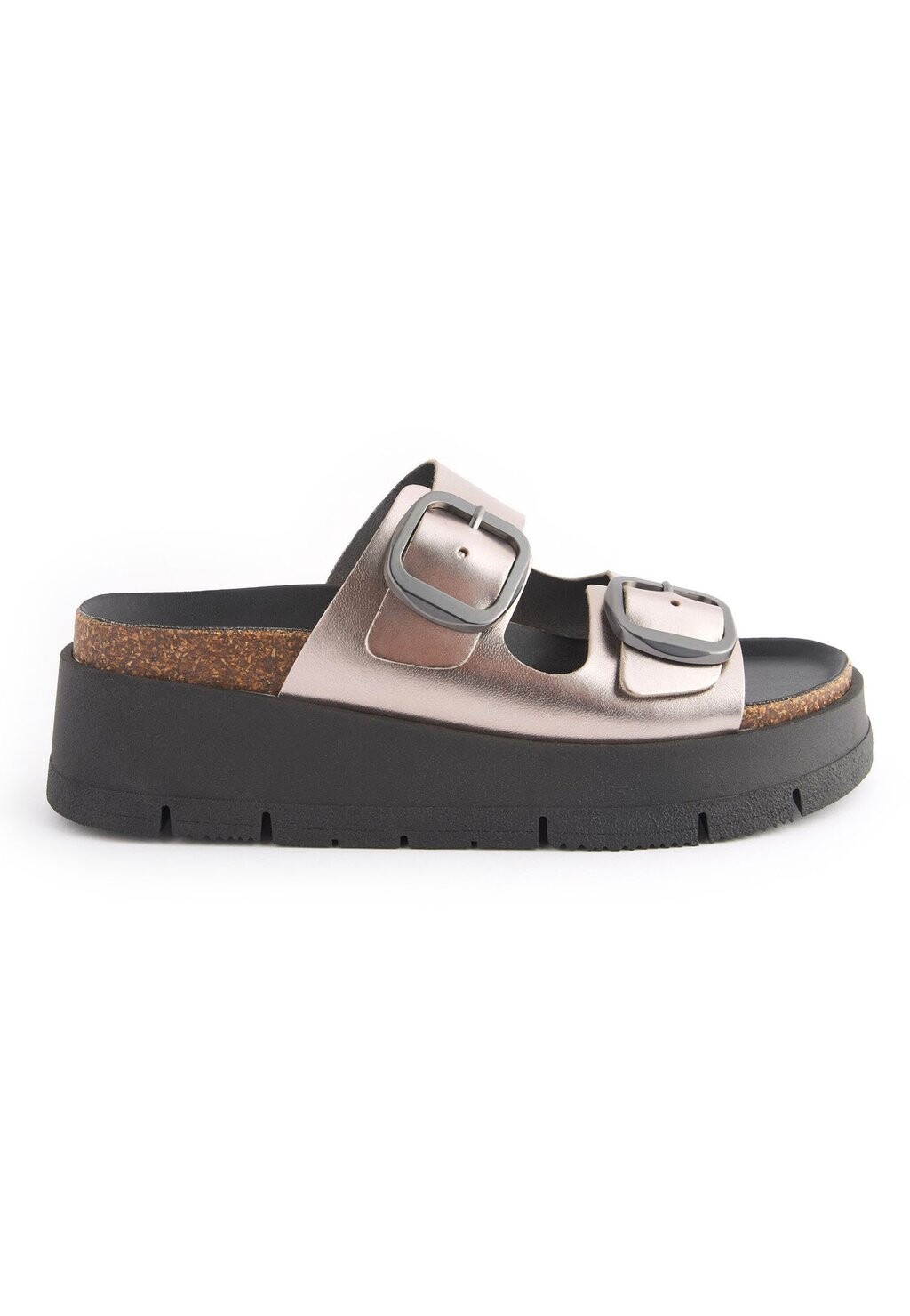 

Тапочки Forever Comfort Двойная Пряжка Flatform Next, цвет pewter