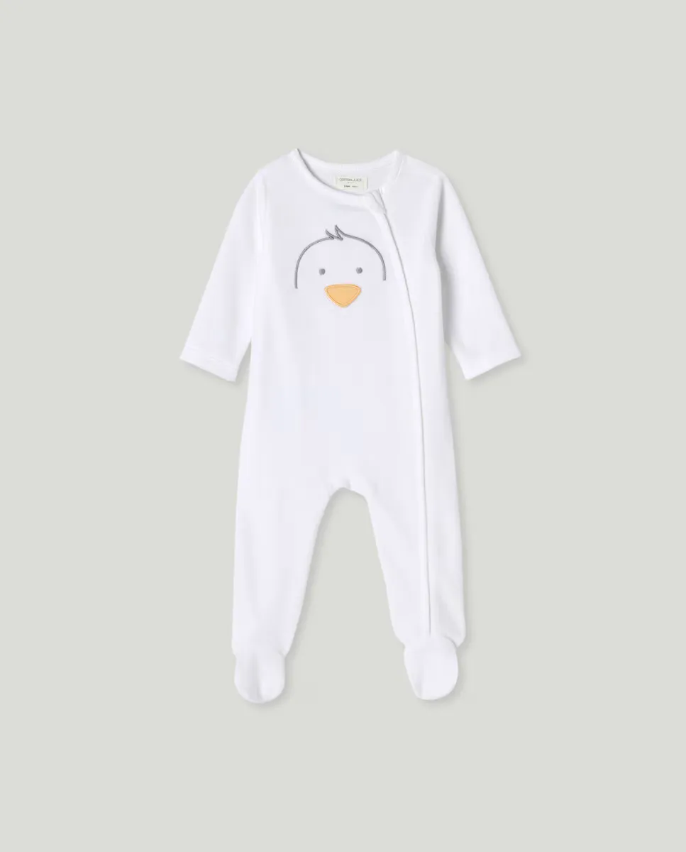 

Длинный комбинезон для мальчика Cotton Juice, белый