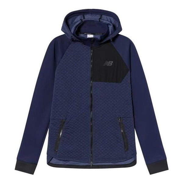 

Куртка heat loft с капюшоном и застежкой-молнией New Balance, синий
