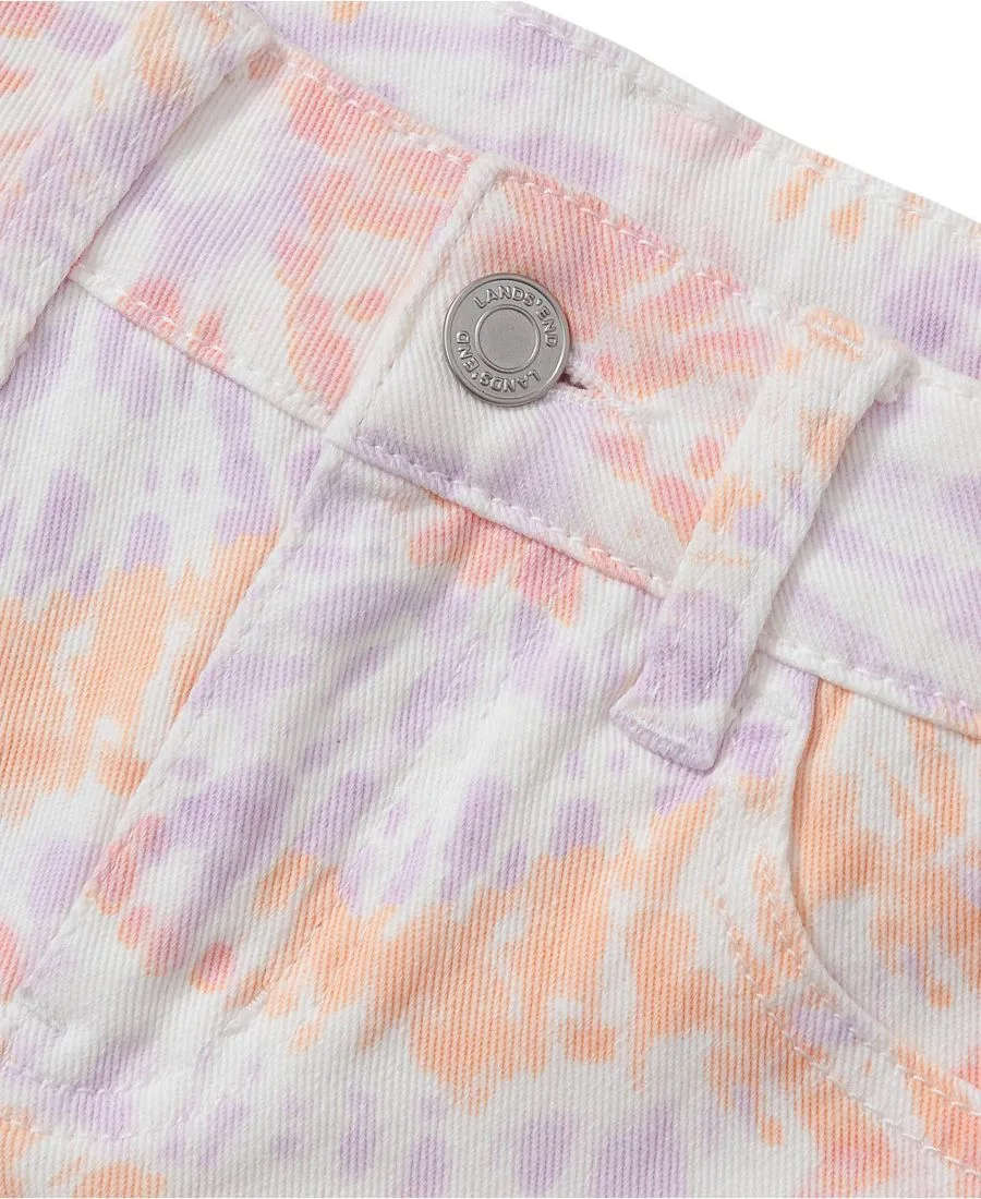 Детские твиловые шорты с пятью карманами Lands' End, pastel мультиколор tie dye — фото 3