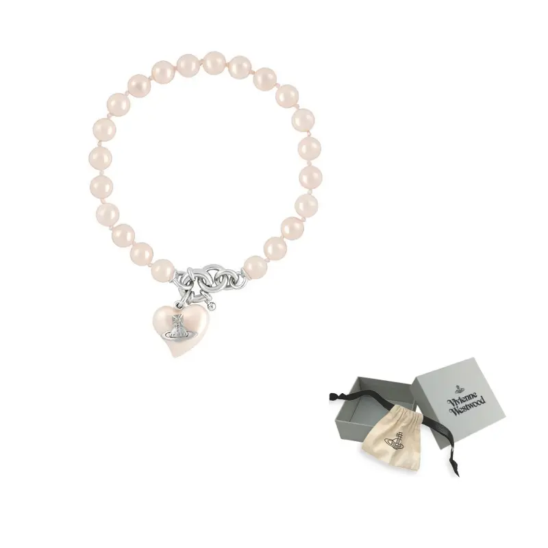

Vivienne Westwood Браслеты unisex silver из переработанной латуни, стеклянного жемчуга Swarovski и металлических компонентов