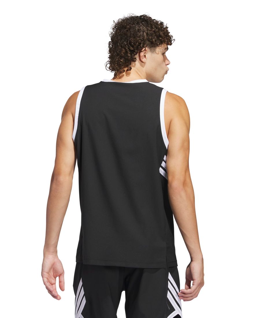 Мужская баскетбольная футболка Crazy Lite Adidas, Black/White — фото 4