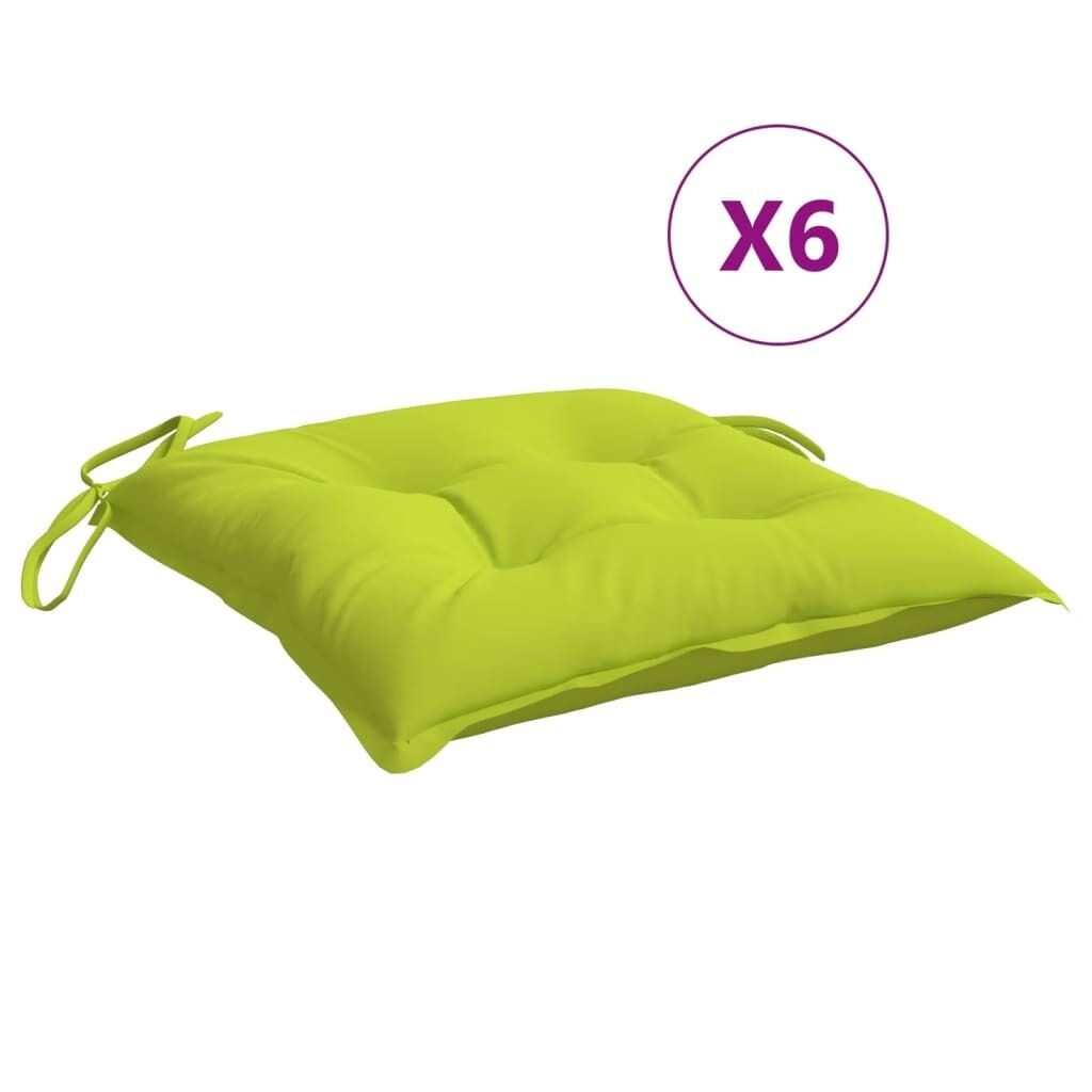 

Подушки-поддоны vidaXL 6 шт. светло-зеленые 50х50х7 см, ткань Оксфорд.