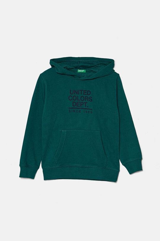 

Детская хлопковая толстовка United Colors of Benetton, зеленый