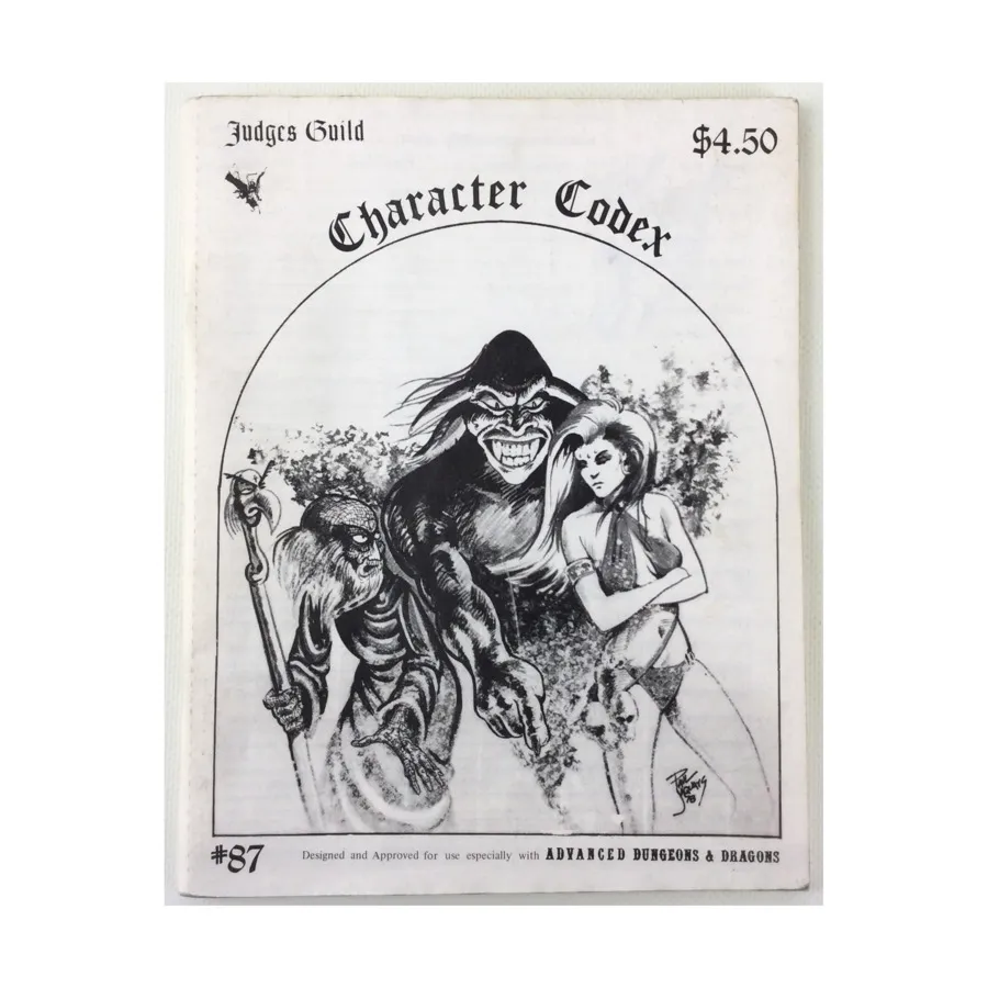 

Character Codex (1st Printing), Dungeons & Dragons Fantasy Supplements - Assorted (Judges Guild), мягкая обложка