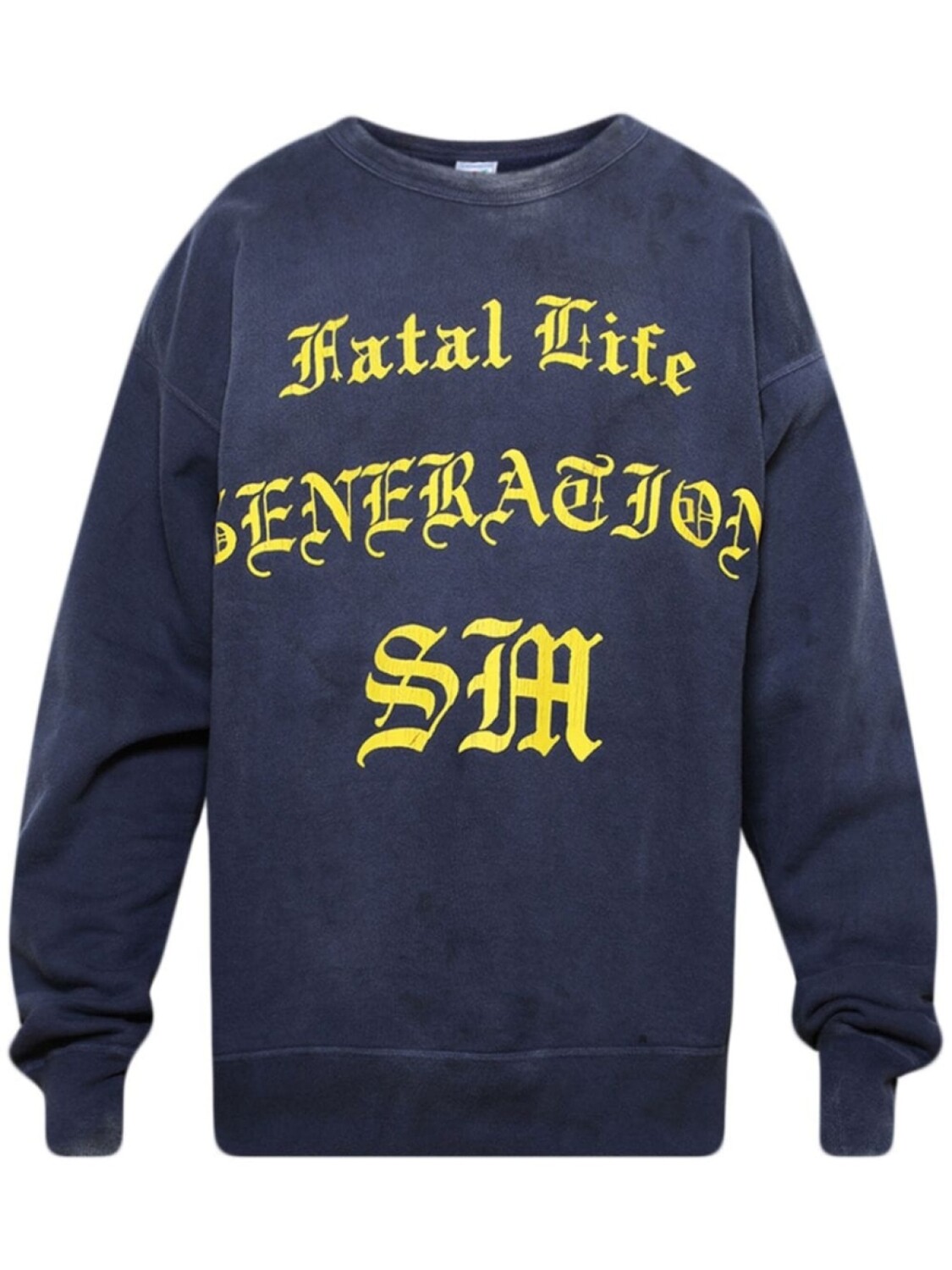 

SAINT MXXXXXX толстовка Fatal Life из хлопка с круглым вырезом, синий