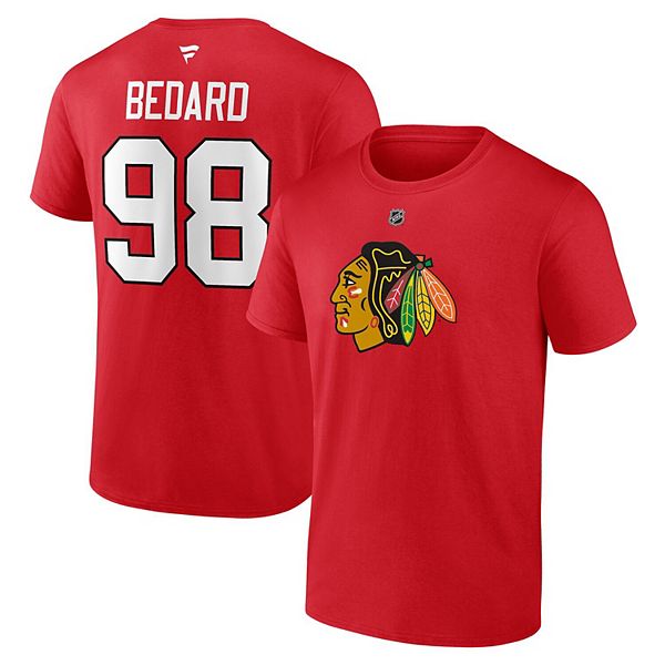 

Футболка с именем и номером игрока Connor Bedard Chicago Blackhawks 2023 NHL Draft Unbranded
