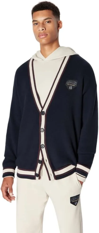 

Кардиган Armani Exchange Men's Collegiate Capsule из хлопка и шерсти