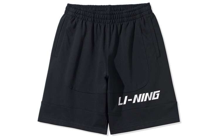 

Спортивная модная коллекция повседневные шорты мужские черные Lining, черный