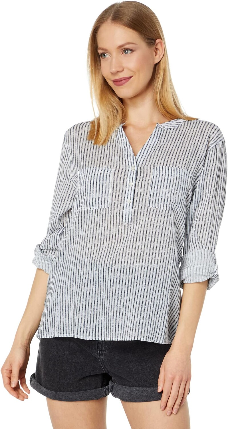 

Марлевая рубашка Дилана Carve Designs, цвет Navy Milos Stripe