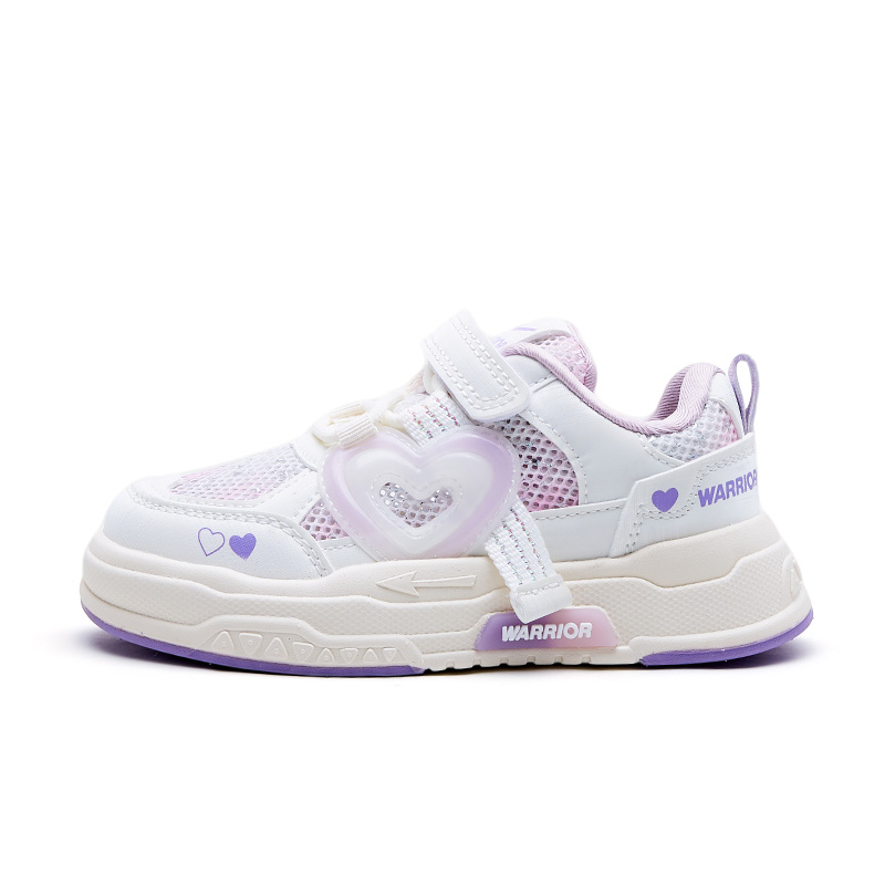 

Нескользящие, износостойкие, дышащие низкие детские кроссовки для скейтбординга. WARRIOR, бежевый/фиолетовый