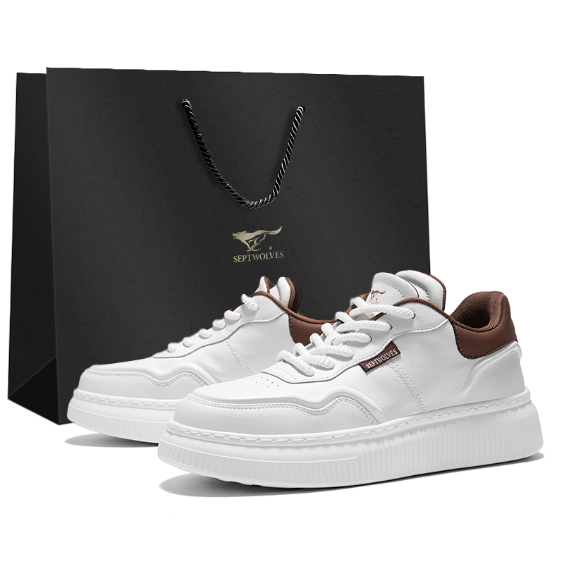 

Низкие мужские кроссовки SEPTWOLVES, White Black (Standard Leather Shoe Size)