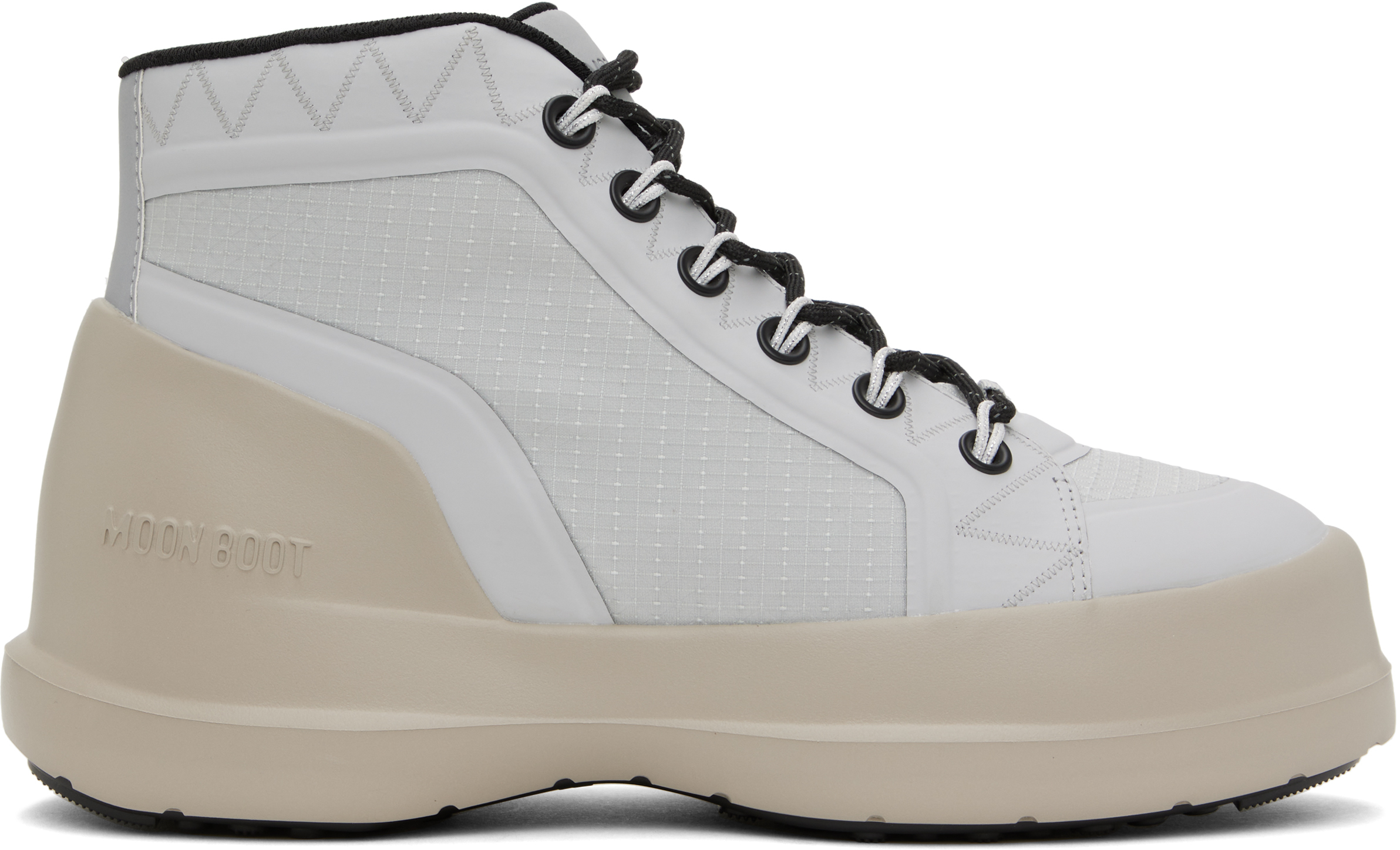 

Серые ботинки Luna Trek Mid из нейлона Moon Boot