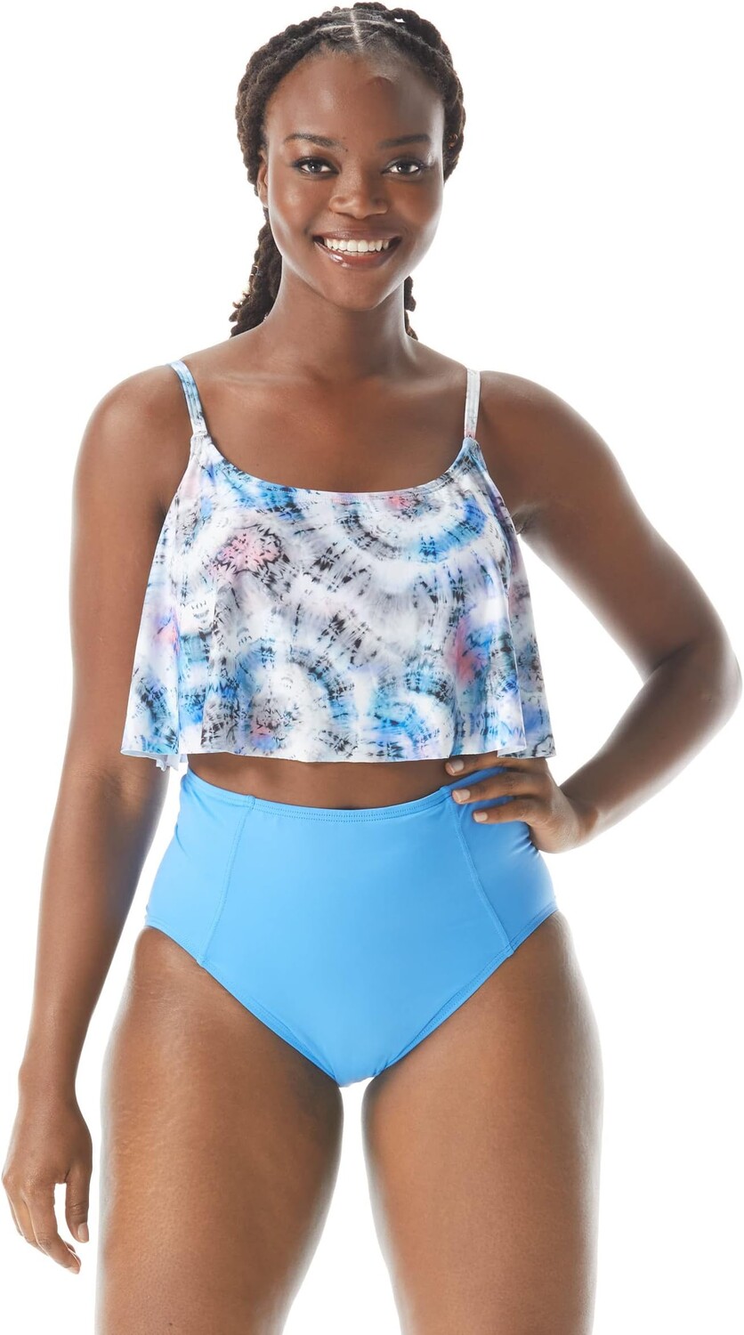 

Купальный топ COCO REEF Amalfi Tie-Dye Bondi Crop Top, разноцветный