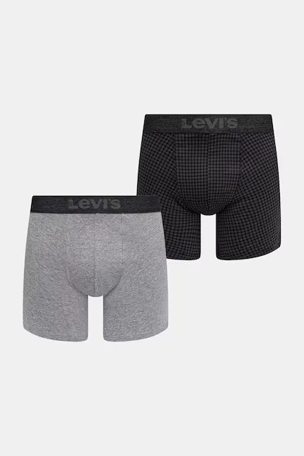 Боксеры мужские хлопковые 2 шт Levi's, серый