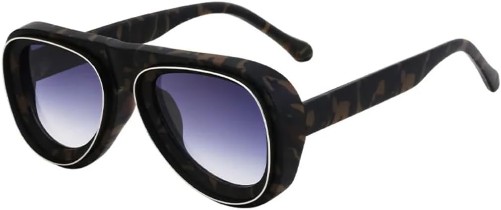 

Винтажные солнцезащитные очки для женщин и мужчин, мужские солнцезащитные очки в панк-стиле, роскошные дизайнерские очки, популярные очки в крупной оправе SZVVBKK, Pattern Gray