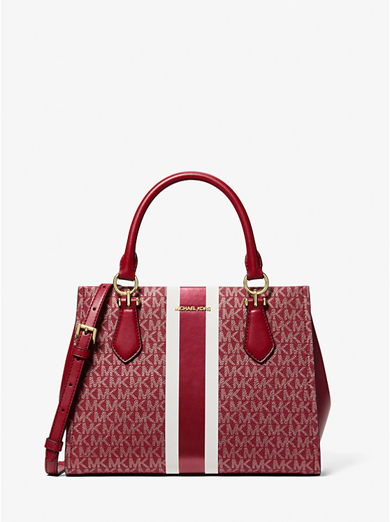 

Средняя сумка Marilyn с полосами и фирменным логотипом Michael Kors, красный