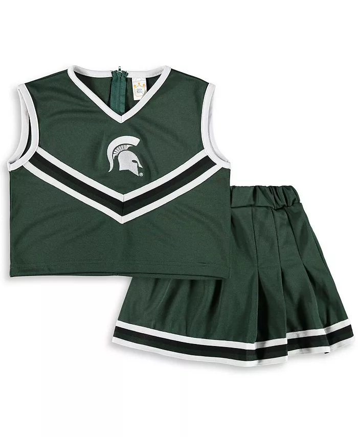 

Зеленый двухкомпонентный комплект для черлидинга Big Girls Michigan State Spartans Little King Apparel
