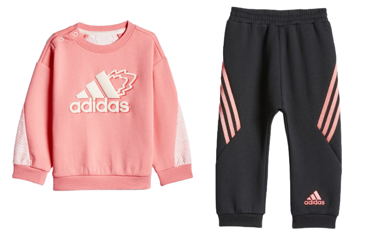Боди для младенцев и малышей Adidas, комплекты одежды (розовый+черный) — фото 2