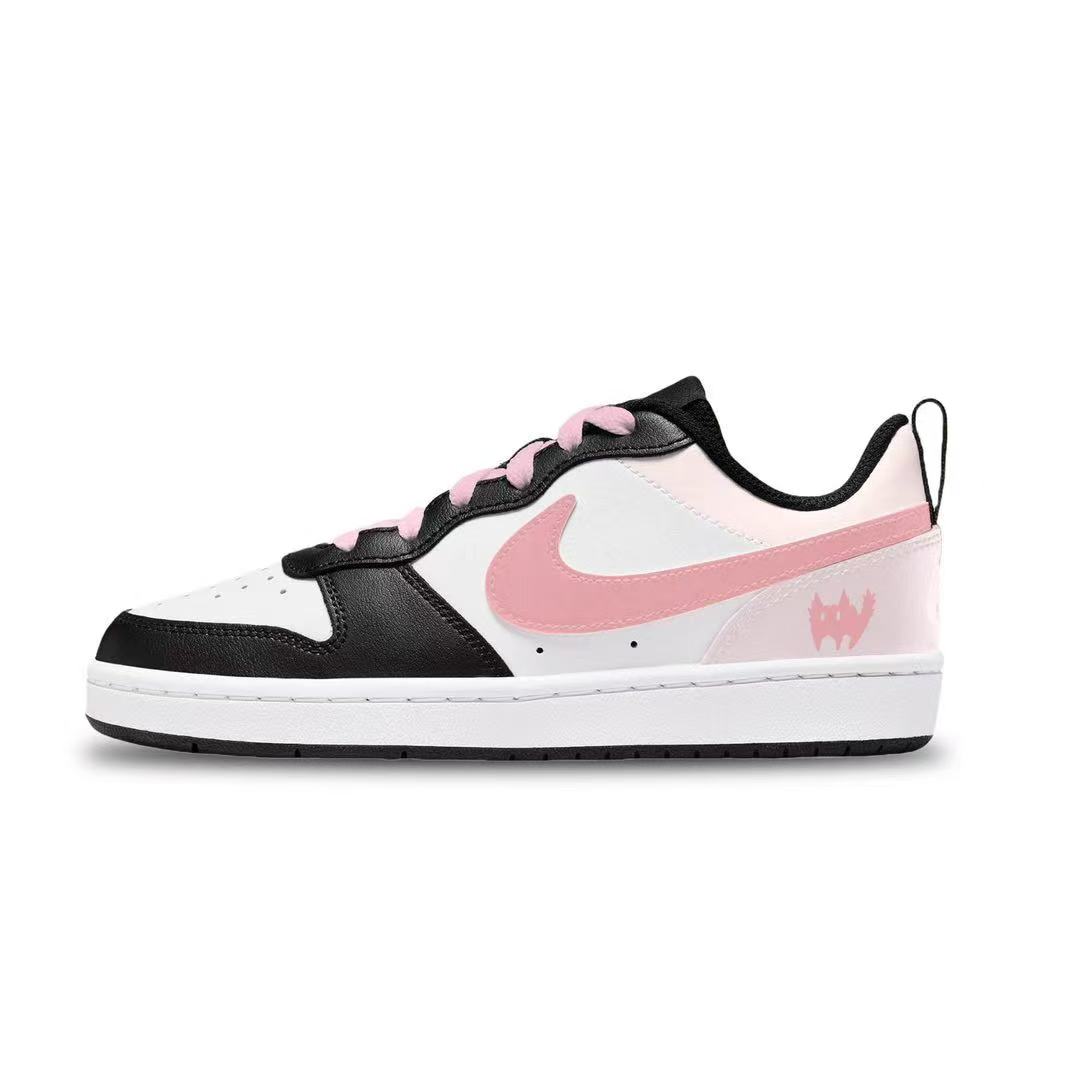 

Nike Кроссовки для скейтбординга Court Borough Pink Abrasion Resistant низкие детские подростковые