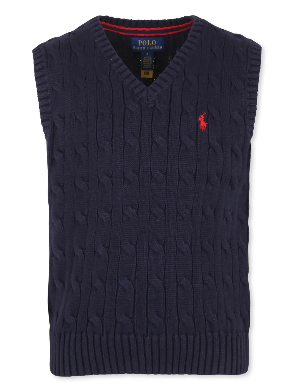 

Жилет фактурной вязки POLO RALPH LAUREN KIDS, синий