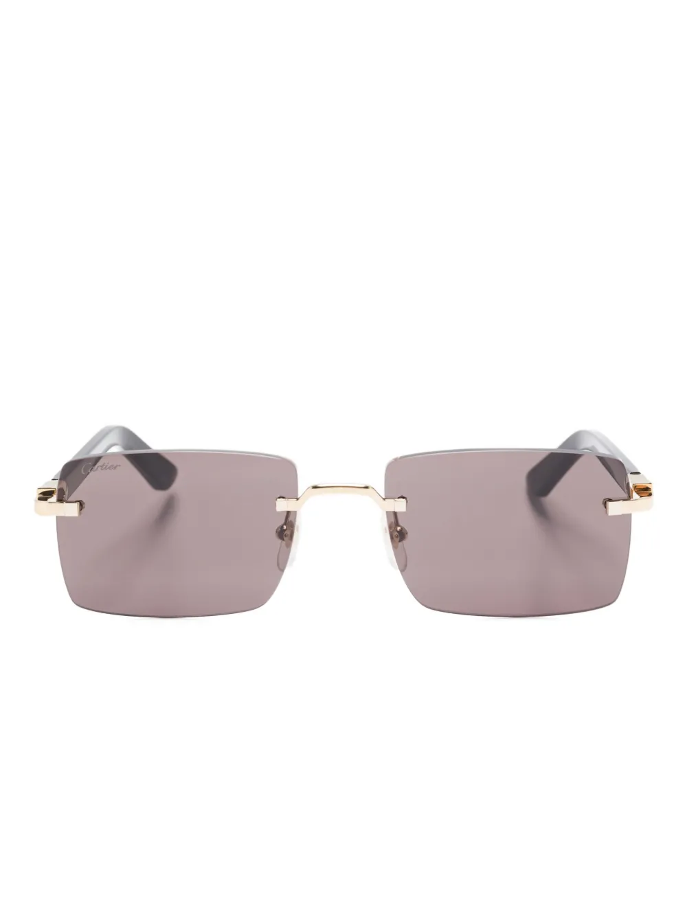 

Солнцезащитные очки в прямоугольной оправе Cartier, черный
