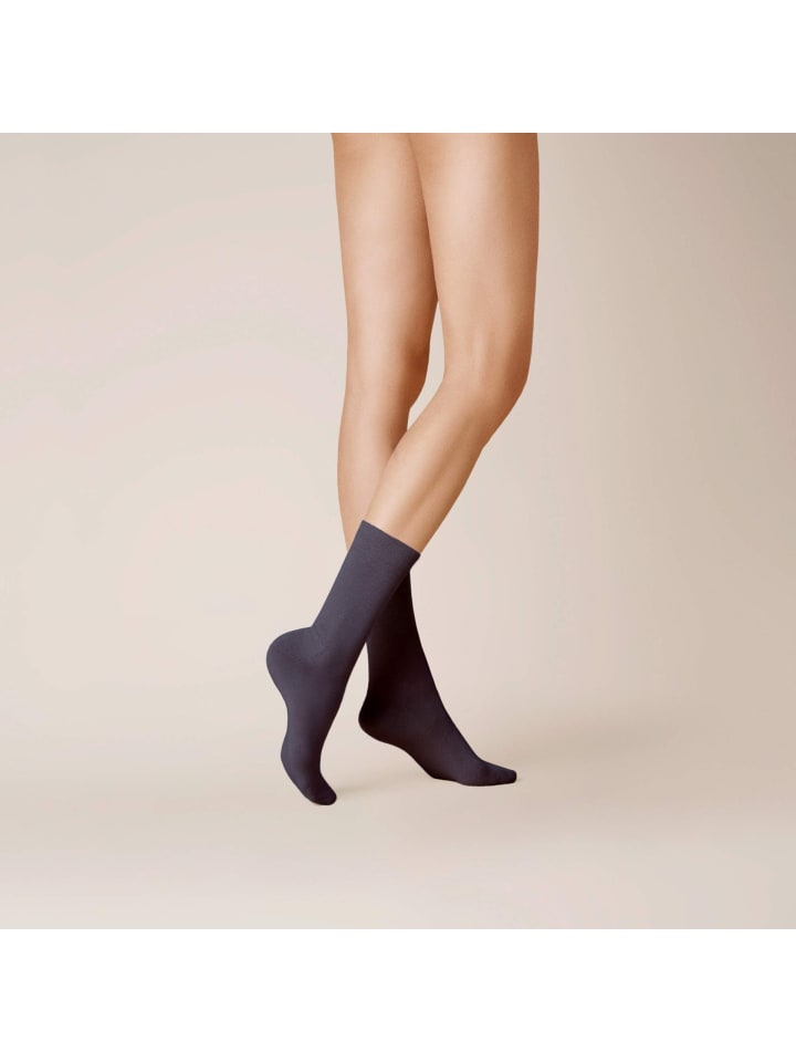 

Носки Liz с манжетой, не сдавливающей давление, цвета баклажана Kunert