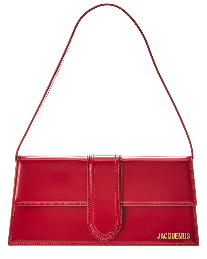 

Длинная кожаная сумка через плечо Jacquemus Le Bambino, красный