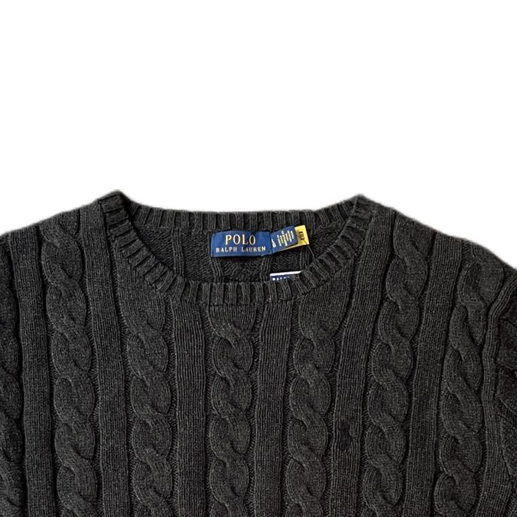 

Футболка поло FW23 вязаная мужская серая Polo Ralph Lauren