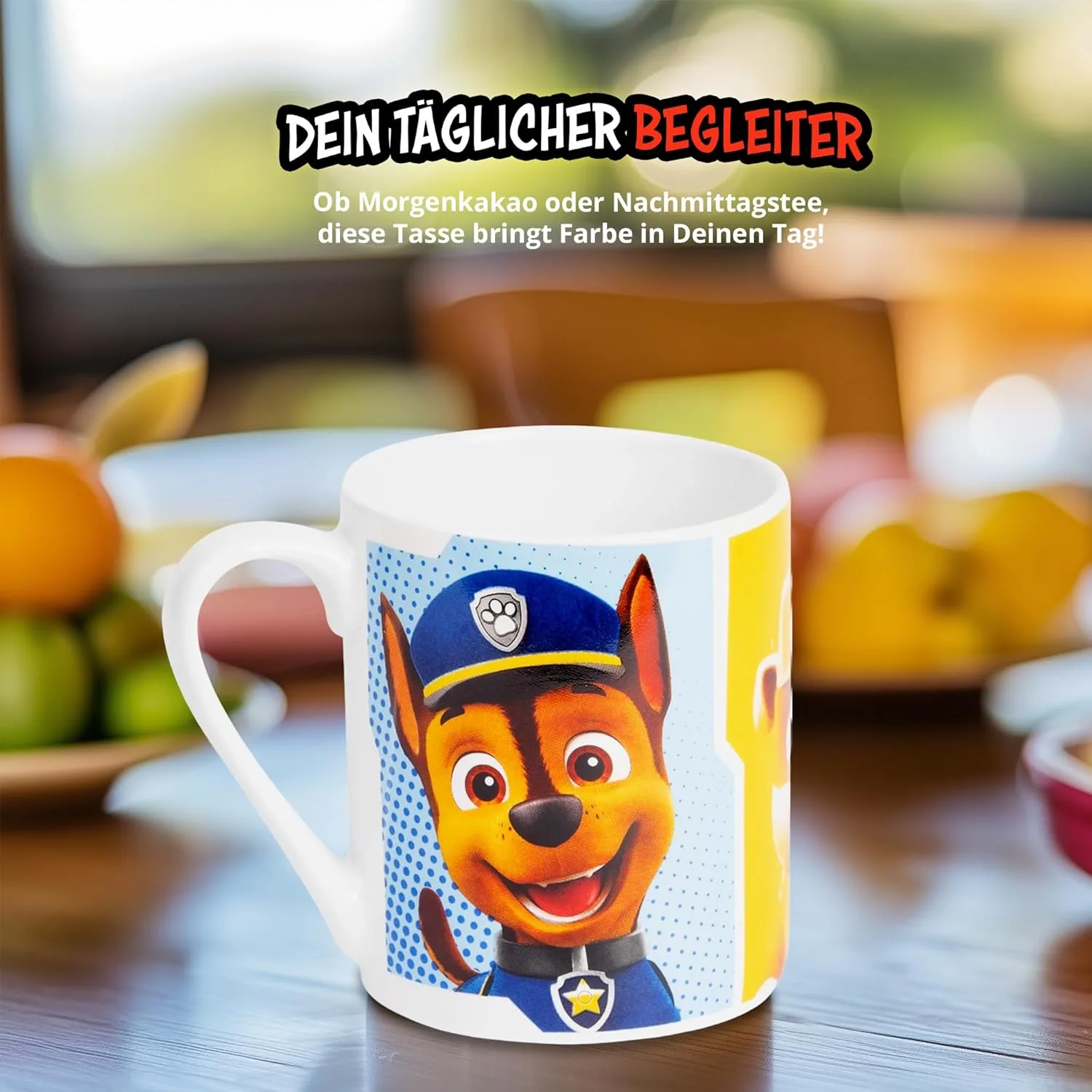 United Labels Paw Patrol Кружка для детей 230 мл Rubble Chase Marshall Яркая детская керамическая кружка для какао и чая — фото 3