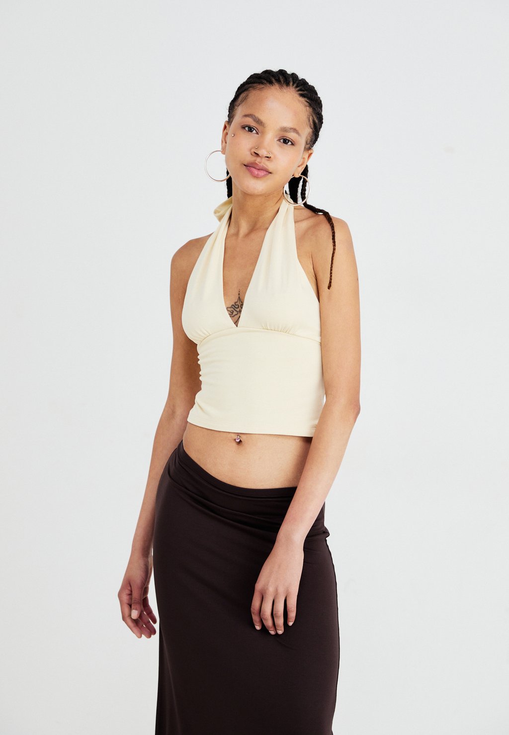 

Топ SOFT TOUCH HALTERNECK Gina Tricot, желтый