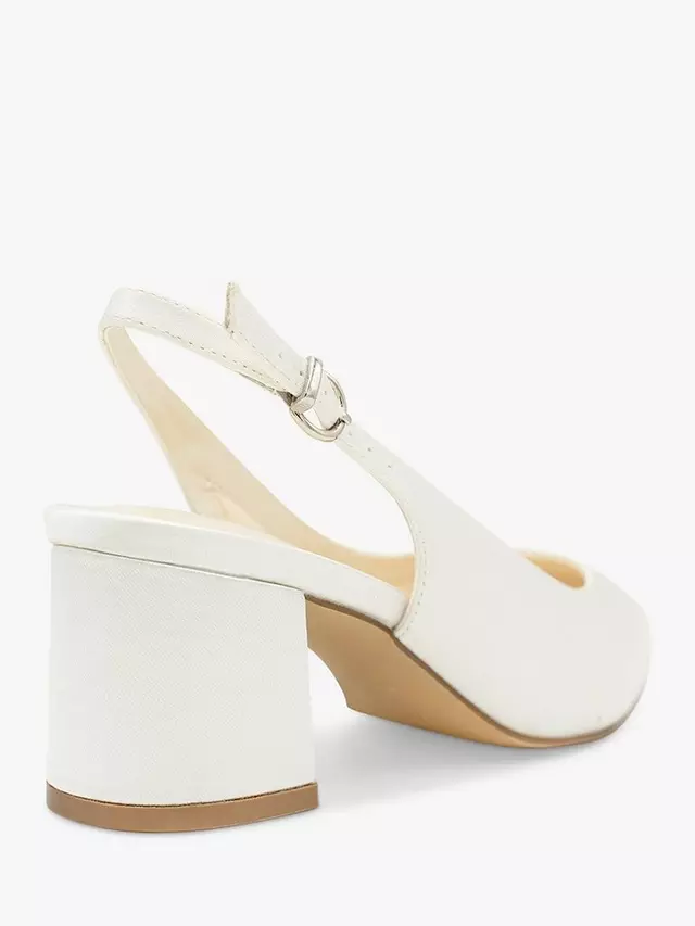 Туфли-лодочки Paradox London Bessy Wide Fit Dyeable Satin Slingback, слоновая кость — фото 4
