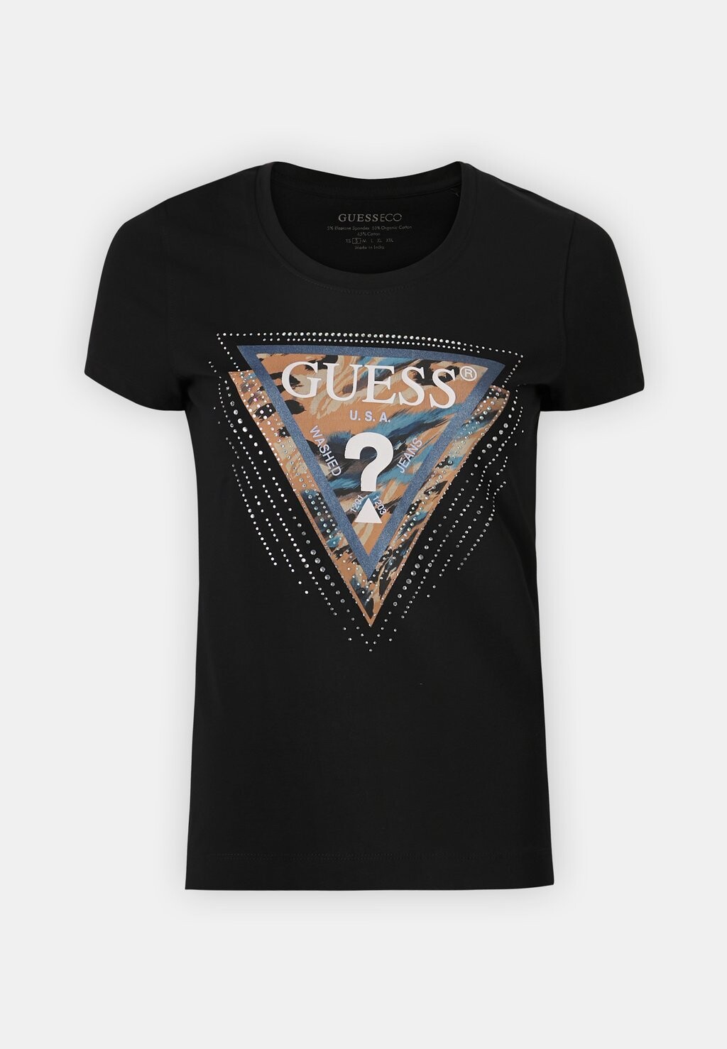 

Принт на футболке LEO TRIANGLE TEE Guess, черный