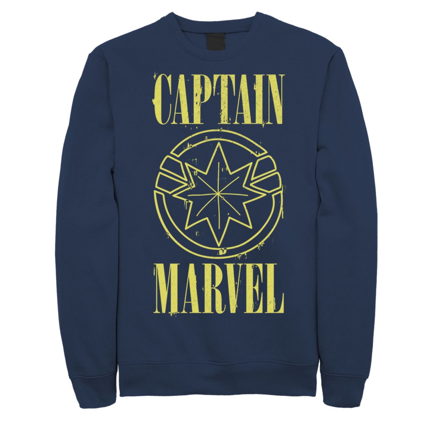 

Мужской желтый свитшот с логотипом Captain Paint Drip Marvel