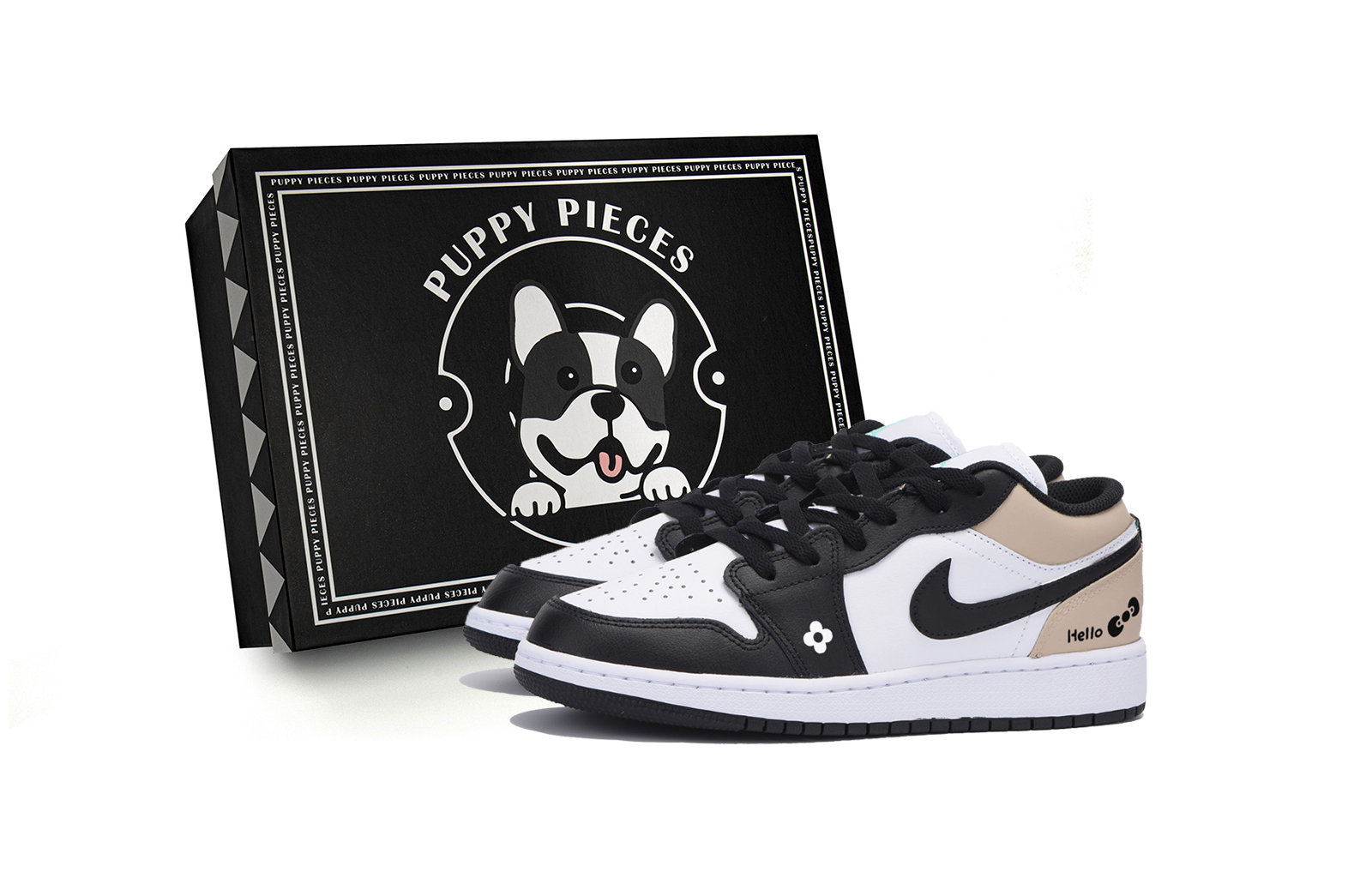 

Jordan Air 1, милые, классные и винтажные, баскетбольные кроссовки Special Shoe Box Low Top Vintage, мужские, белые, коричневые