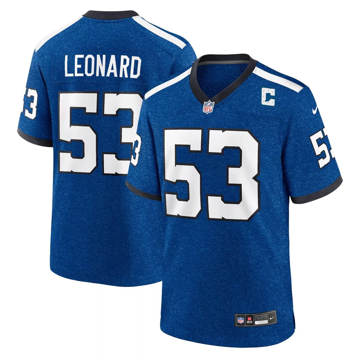 

Мужская футболка Shaquille Leonard Royal Indianapolis Colts Indiana Nights Alternate Game Джерси Nike