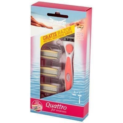 

Бритва + 3 картриджа Wilkinson Sword, Quattro