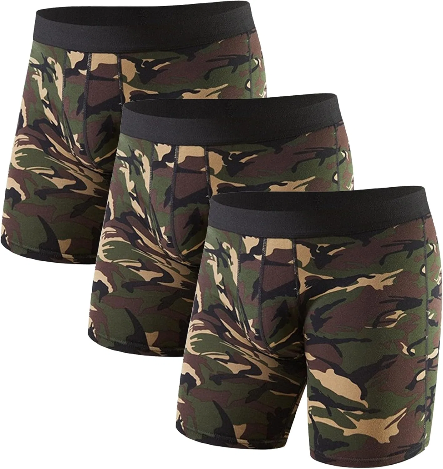 Боксеры мужские, хлопковые, Army Green-3pc